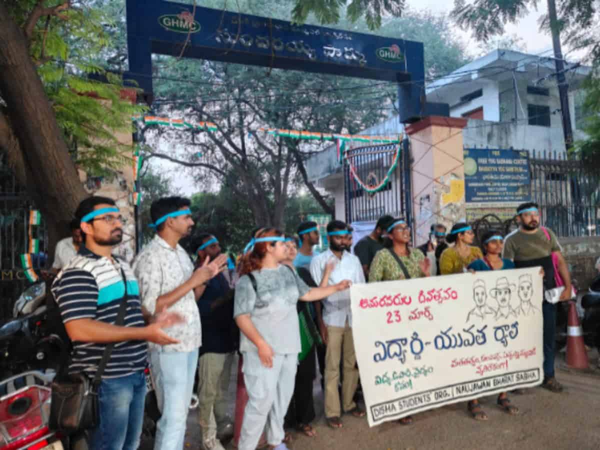 Bike rally from Ashoknagar to OU marks martyrdom day of Bhagat Singh