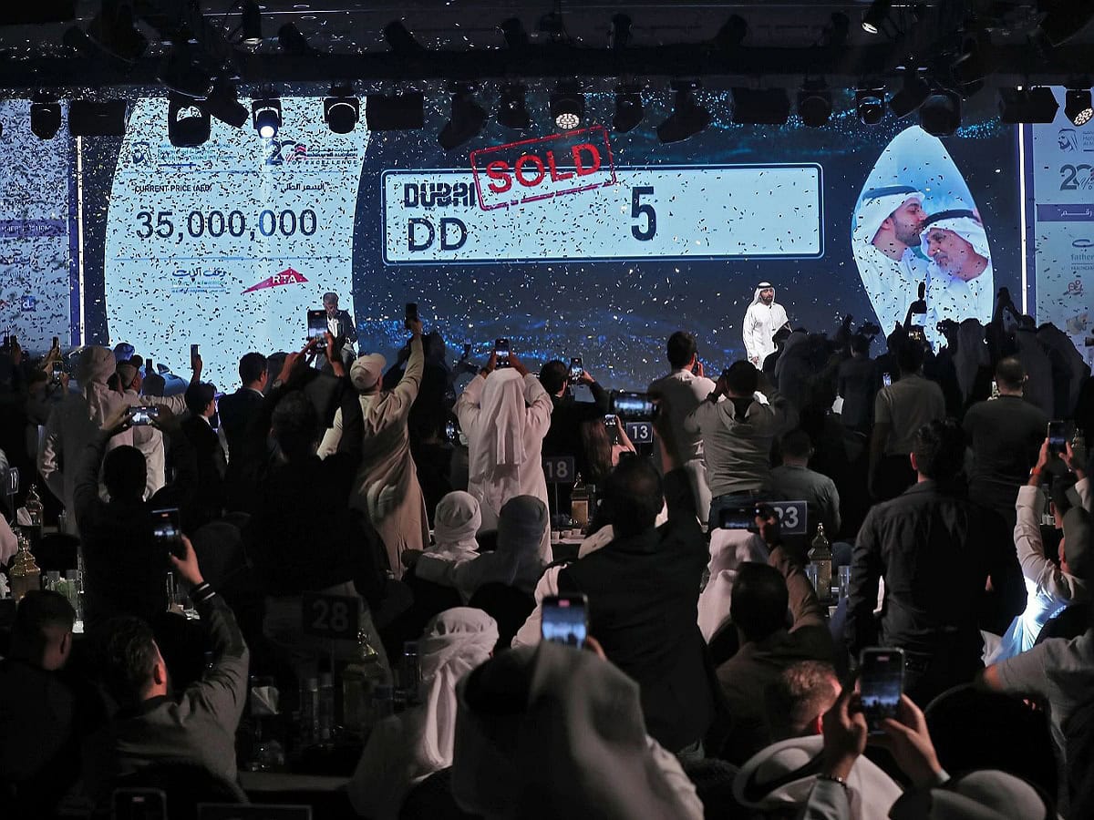 Dubai’s 'Most Noble Number' auction: Car plate DD 5 sells for Rs 82 crore