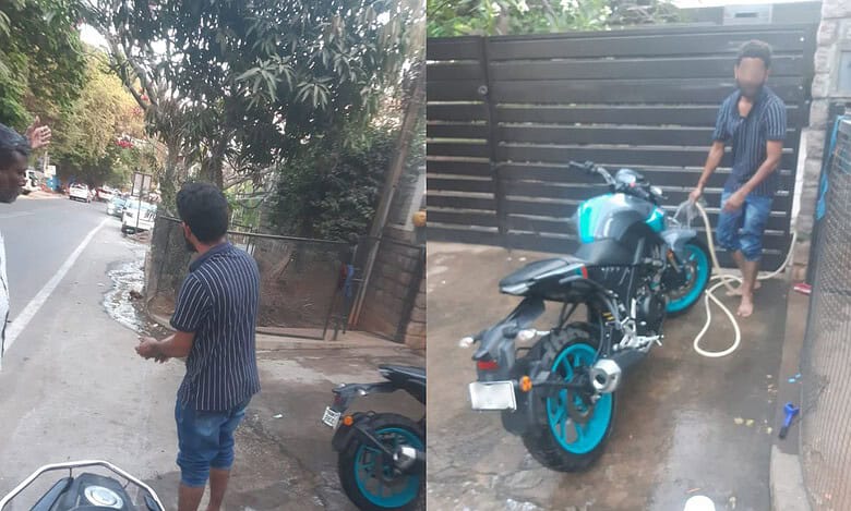 Hyderabad resident uses drinking water to wash bike, fined Rs 1000