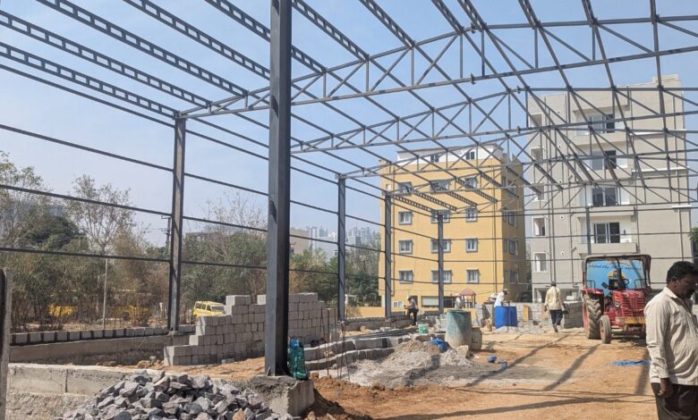 Illegal warehouse construction in Nallagandla residential area sparks outcry