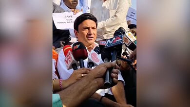 BRS MLA protests amidst garbage against dumping yard in Machabollaram