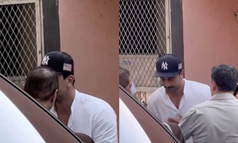Ranbir Kapoor touches Salim Khan's feet at funeral, video viral