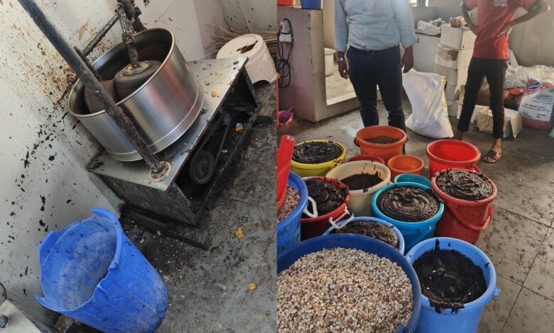 Popular eateries, Varalaxmi Tiffins center in Gachibowli and Kshatriya Foods in Kavuri Hills were found operating in highly unhygienic conditions.