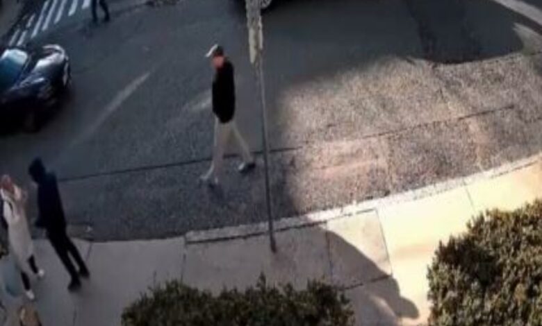 screen grab of a video which has the PHD scholar being detained by officials