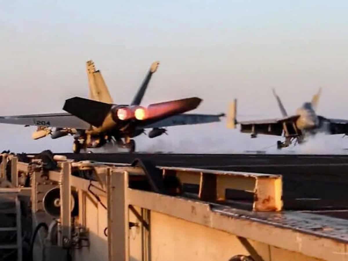 Yemen's Houthi group targets US aircraft carrier amid fresh airstrikes