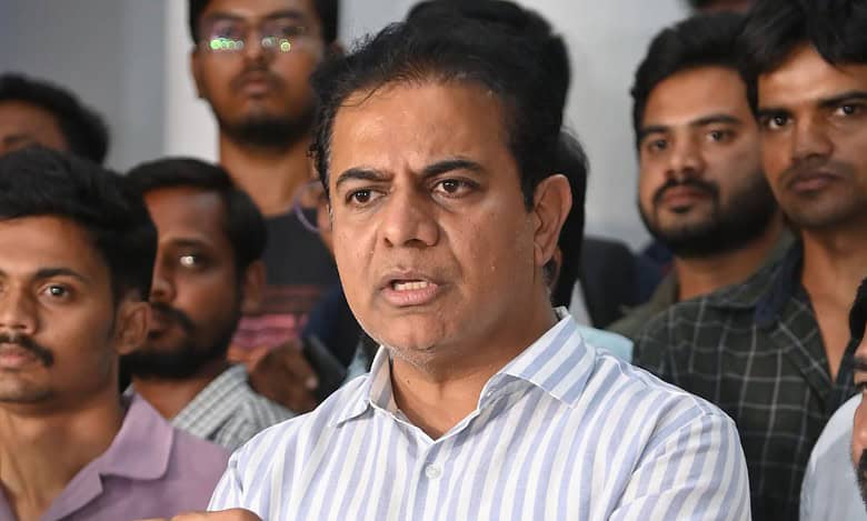 6 Telangana men jailed in Malaysia return home via KTR's intervention. BRS leader KTR in photo