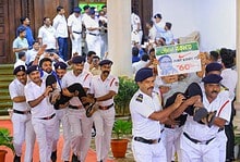 BJP MLAs being carried out by marshals