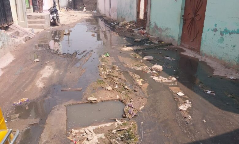 Blocked drain water in Falaknuma causes hardships for locals