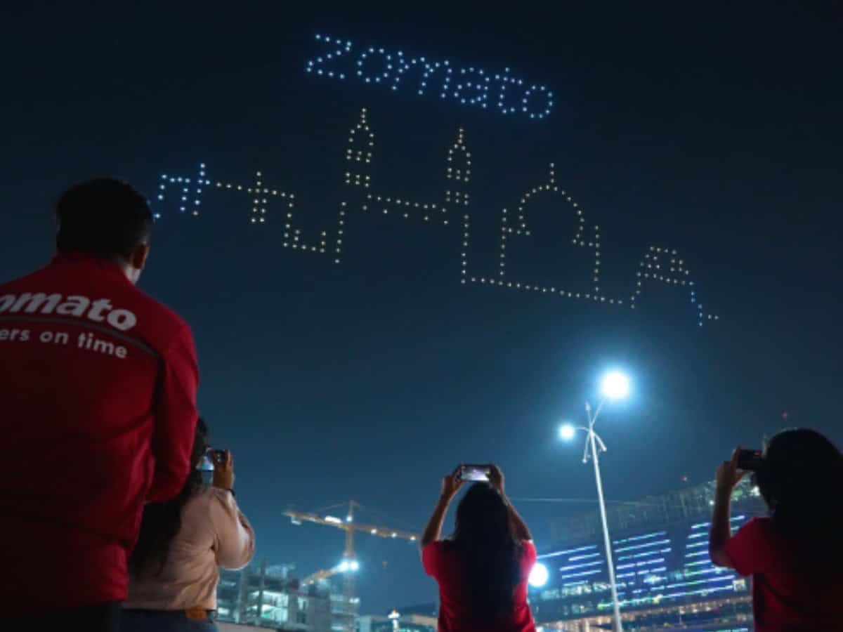 Zomato’s 300 drones paint Hyderabad’s sky in celebration of Ramzan