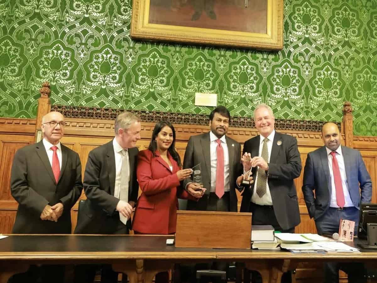 Chiranjeevi receives UK's Lifetime Achievement Award