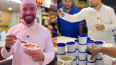 Khalid Al Ameri enjoys Haleem at Hyderabad's most hyped spot
