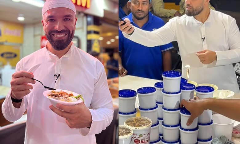 Khalid Al Ameri enjoys Haleem at Hyderabad's most hyped spot