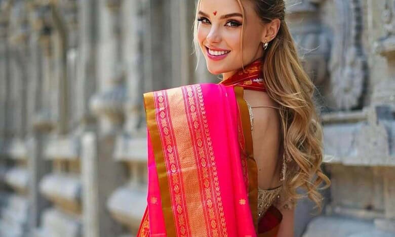 Ahead of Miss World beauty contest in Hyderabad, 2024 winner visits Yadagirigutta