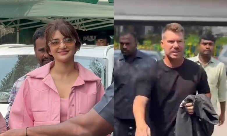 David Warner, Sreeleela spotted at a cafe in Banjara Hills
