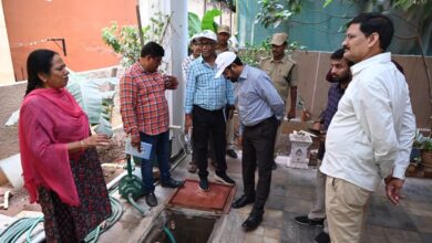 Hyderabad water board officials conducting inspections against illegal water tapping