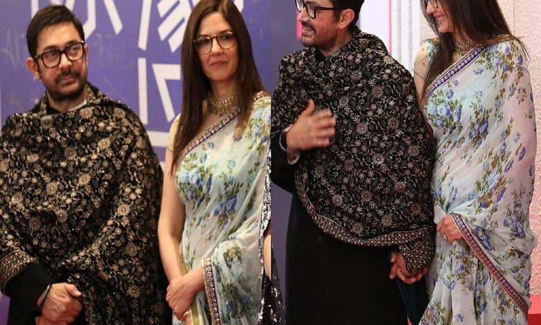 Aamir Khan and Gauri Spratt make first public appearance