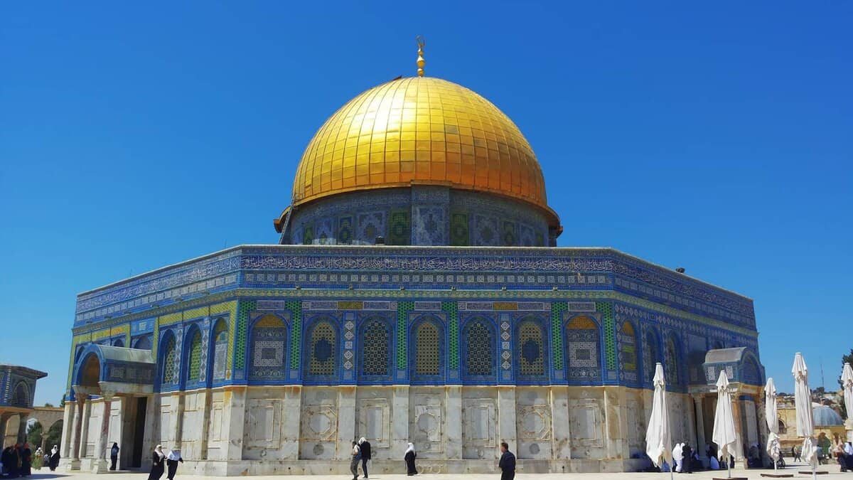 Al-Aqsa Mosque, in the Old City of Jerusalem, Palestine. is the third holiest site in Islam.