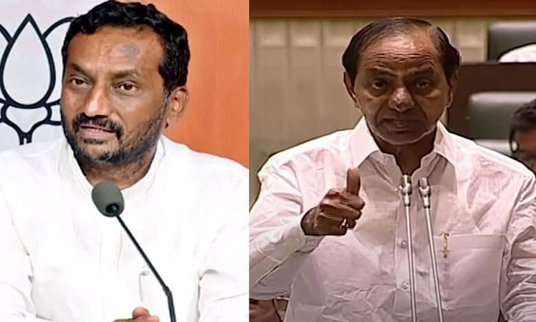BJP MP M Raghunandan Rao shows video of BRS chief K Chandrasekhar Rao mocking heritage status University of Hyderabad on the floor of the assembly when in power.