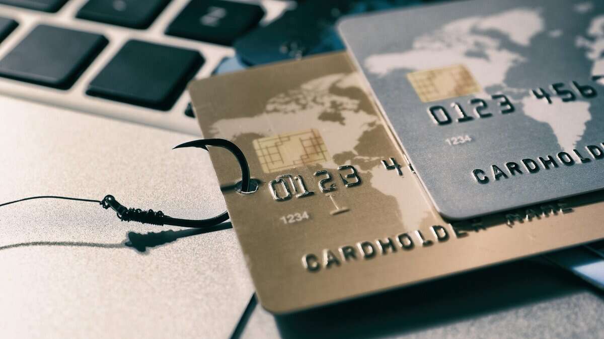 Representational Image of hooked attacked to credit cards