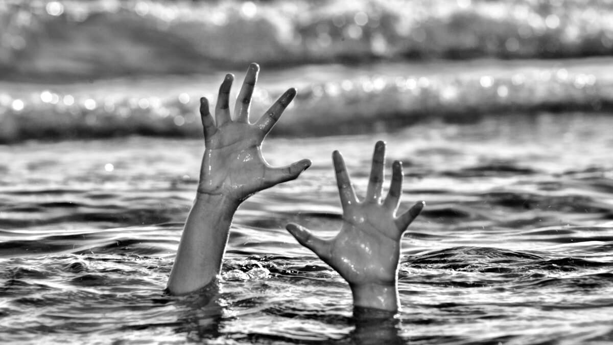 Representational Image of man drowning