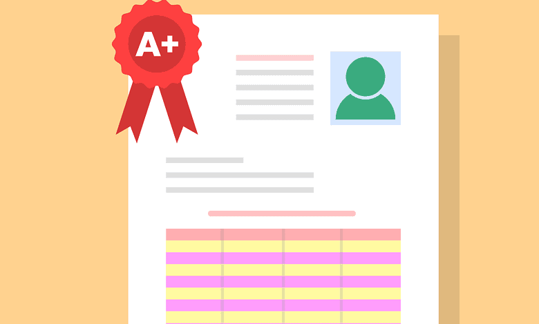 Representational image of score card of IIT JEE results 2025