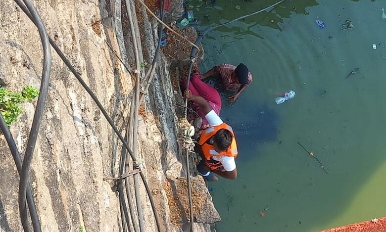 HYDRAA rescues woman from dying by suicide at Hussain Sagar on Tuesday, April 8.