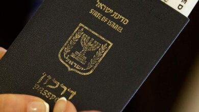 Photo of Israeli passport