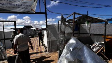 An Israeli airstrike hit the Kuwaiti field hospital near Khan Younis in Southern Gaza.