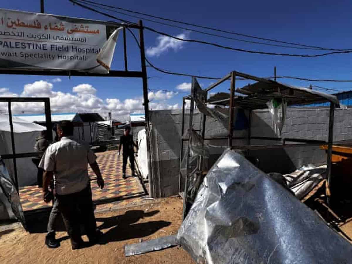 An Israeli airstrike hit the Kuwaiti field hospital near Khan Younis in Southern Gaza.