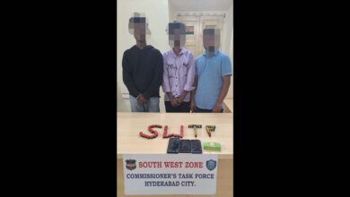Three drug peddlers arrested from Chikkadpally police limits.