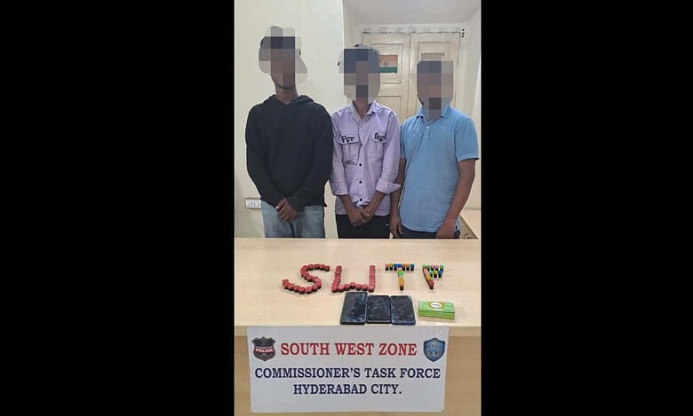 Three drug peddlers arrested from Chikkadpally police limits.