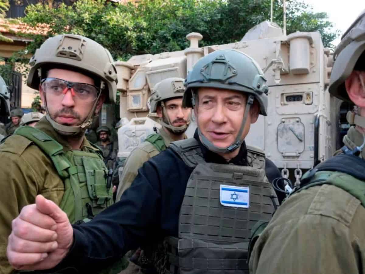 Netanyahu visits Gaza, vows to escalate operations against Hamas