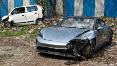 Porsche crash