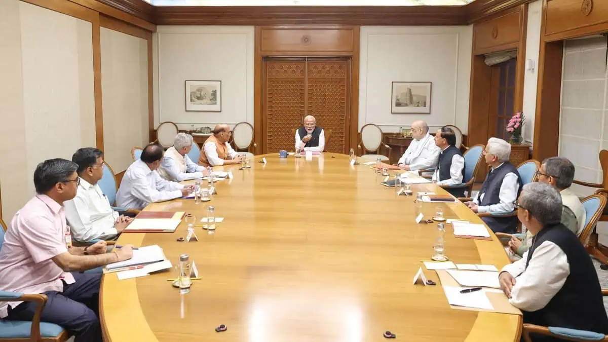 Prime Minister Narendra Modi chairs meeting of Cabinet Committee on Security (CCS). Union HM Amit Shah, Defence Minister Rajnath Singh, EAM Dr S Jaishankar and others officials are present.