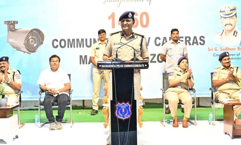 Rachakonda Police Commissioner G. Sudheer Babu inaugurates 1,460 new community CCTV cameras in Malkajgiri