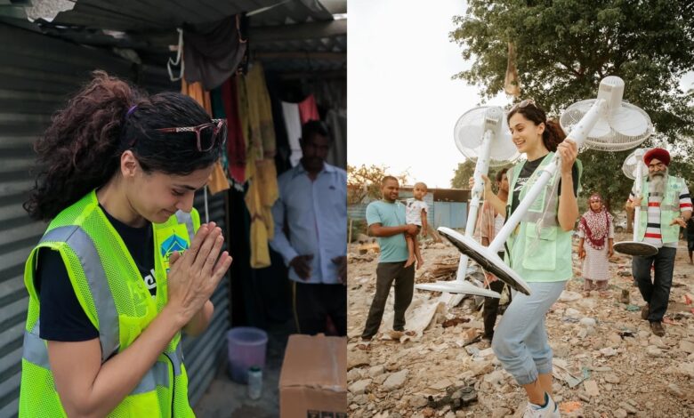 Taapsee Pannu donates cooling equipment to slum areas, calls initiative ‘deeply moving’