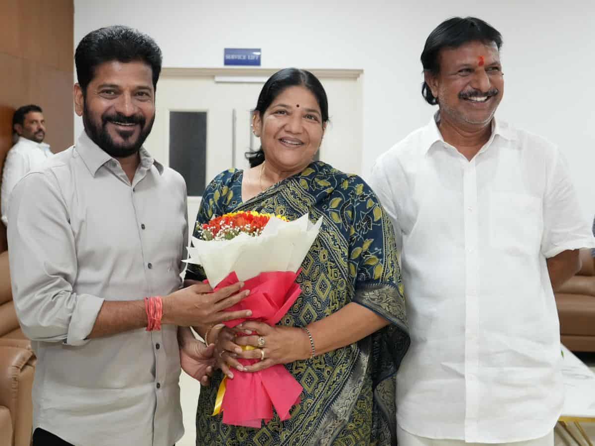 Revanth Reddy felicitates new rights body chief Kothakota Seetha Dayakar Reddy