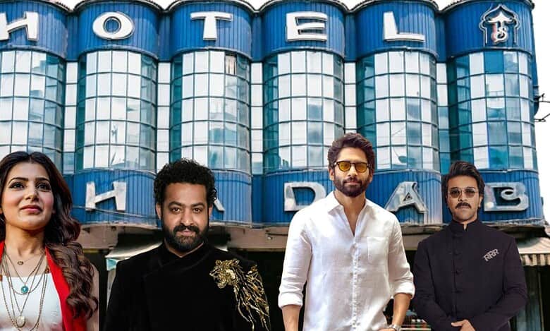 This image has Tollywood stars Samantha, Jr NTR, Ram Charan and Naga Chaitanya