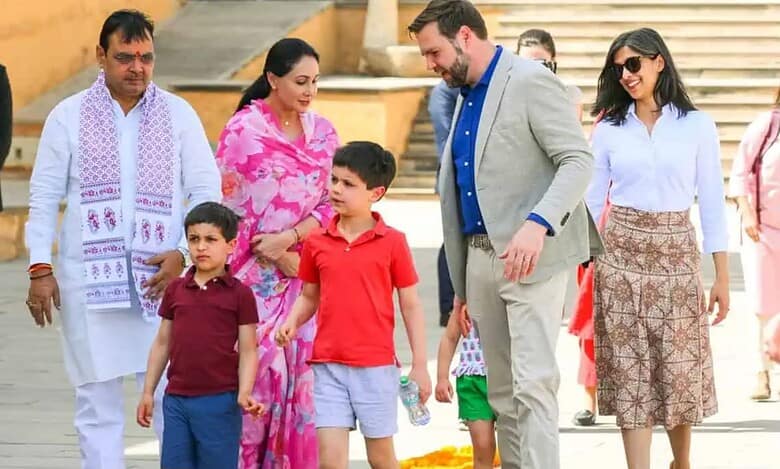 US VIce President JD Vance with his Family