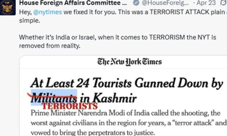 ‘This was TERRORIST ATTACK’, US slams NYT’s Pahalgam report