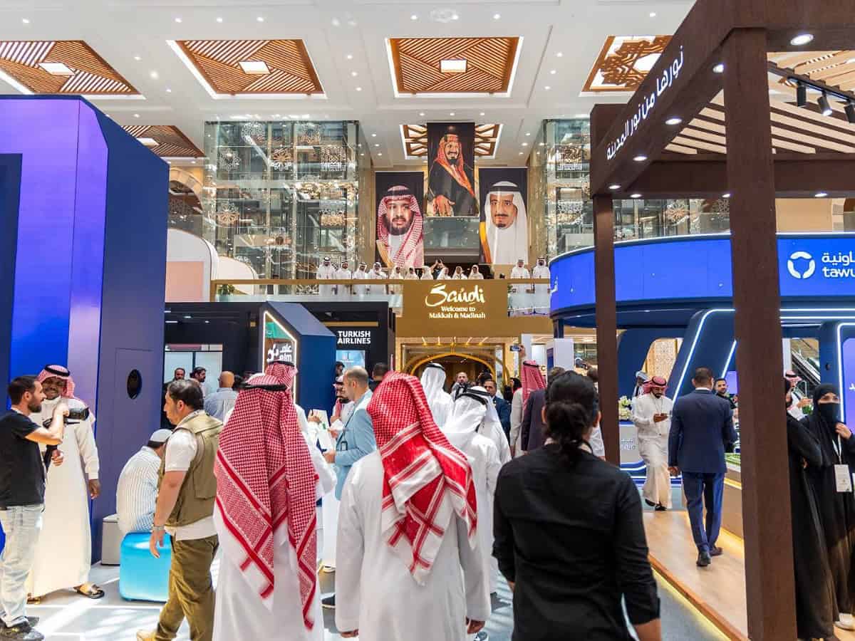 A section of the attendees to see what the exhibitors are offering.