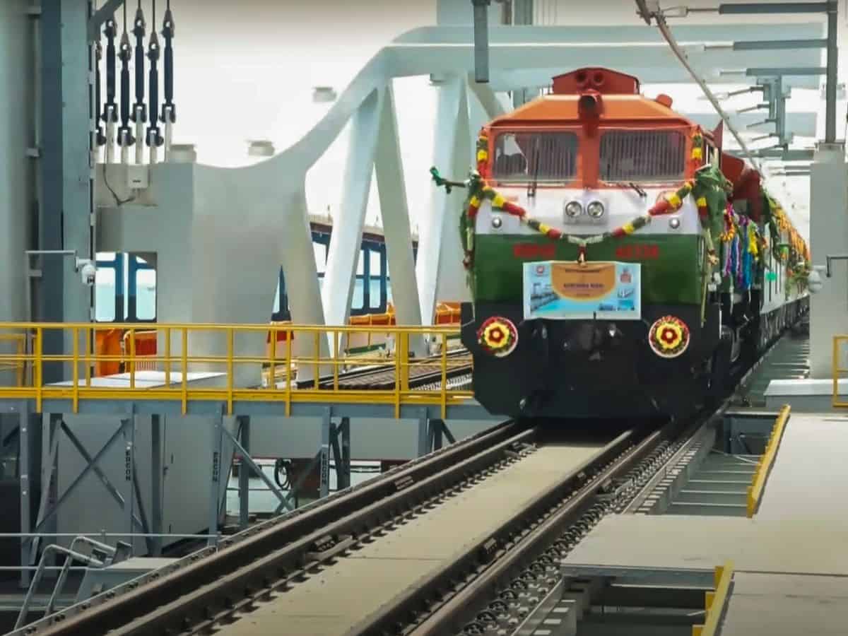 PM Modi inaugurates new Pamban bridge in TN, CM Stalin skips event