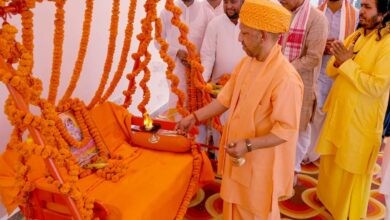 Uttar Pradesh CM Yogi Adiyanath celebrating Ram Navami at Gorakhnath Temple