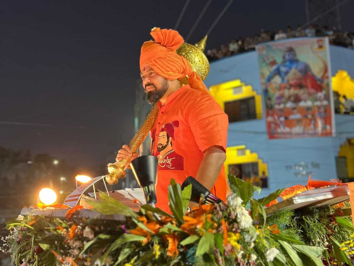 Raja Singh at Rama Navami Rally in Hyderabad