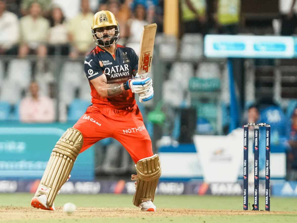 Royal Challengers Bengaluru's Virat Kohli plays a shot during the IPL match between Mumbai Indians and Royal Challengers Bengaluru at the Wankhede Stadium in Mumbai on Monday