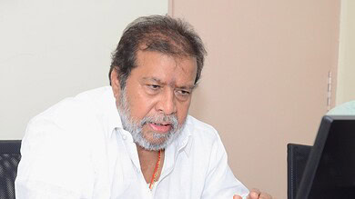 The image displays Telangana health minister Damodar Raja Narasimha, April 12, 2025