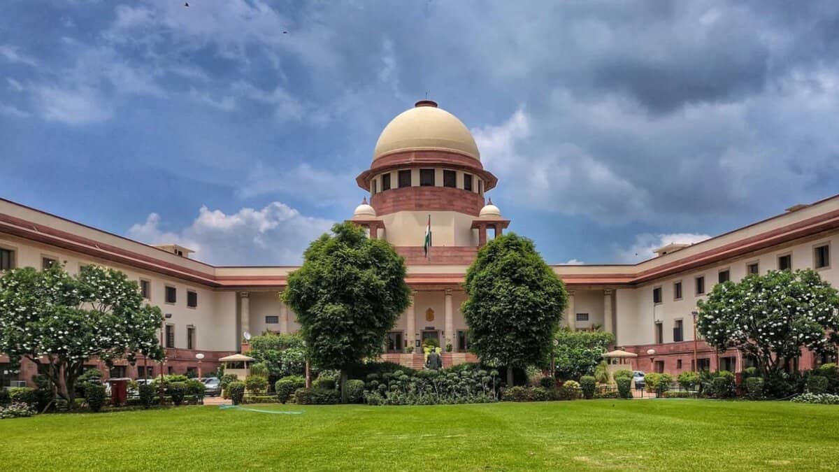 The image displays a picture of Supreme Court of India. April 16, 2025