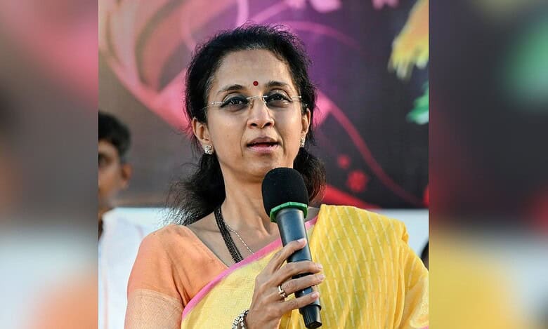 The image displays a picture of Maharashtra political leader Supriya Sule. April 19, 2025