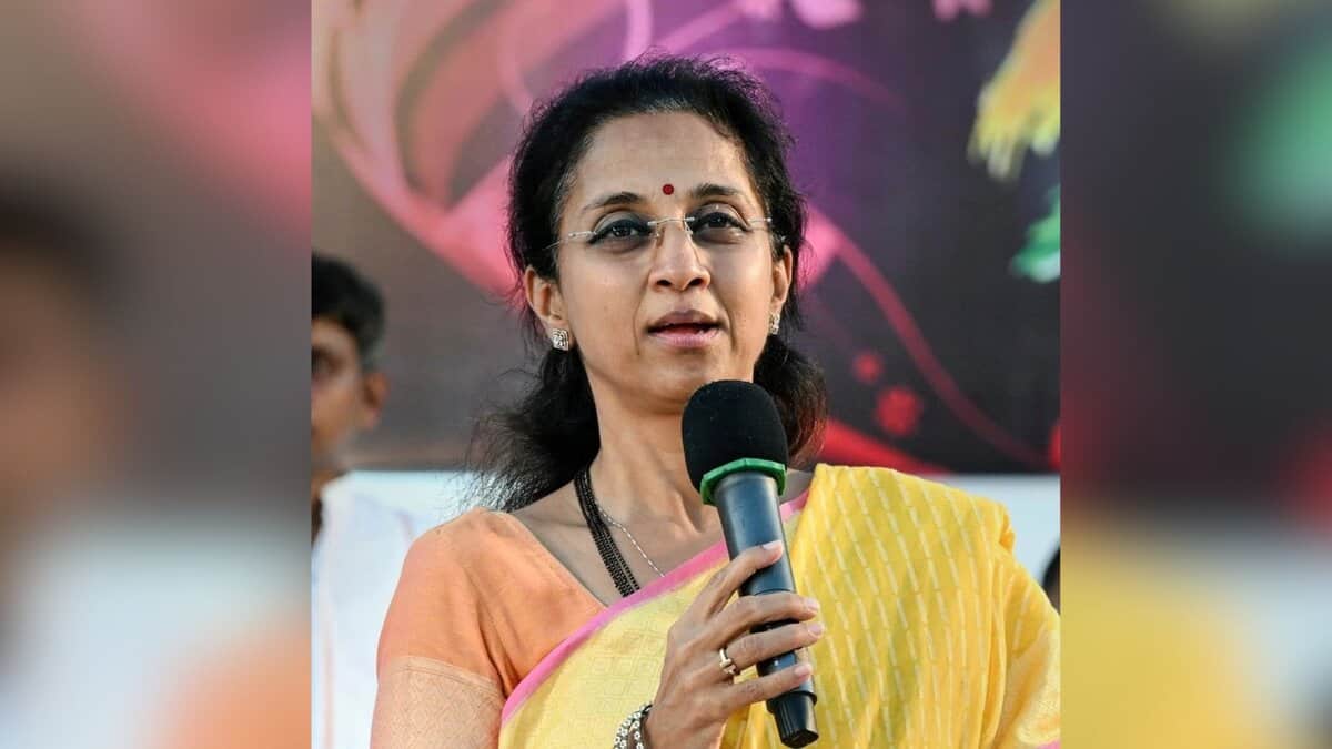 The image displays a picture of Maharashtra political leader Supriya Sule. April 19, 2025