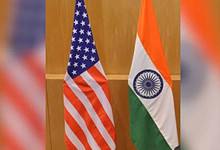 Flag of India and Flag of US.